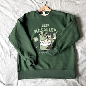 Popeye Sweatshirt - forest green- fit size M